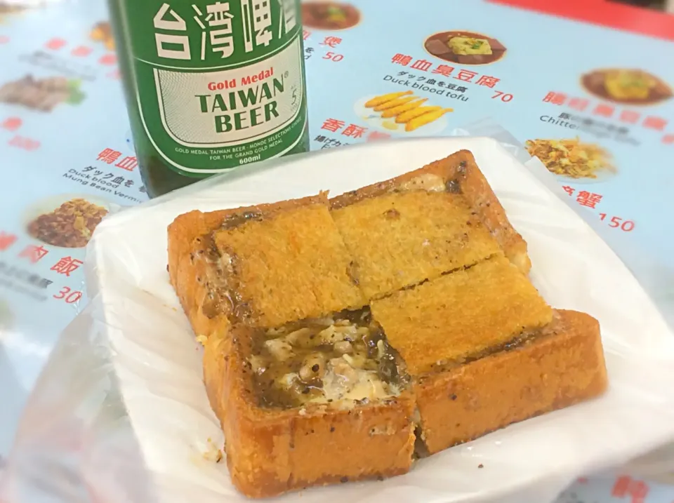 Snapdishの料理写真:台湾屋台料理😋「揚げトーストにグラタン❤️」🇹🇼🇹🇼|アライさんさん