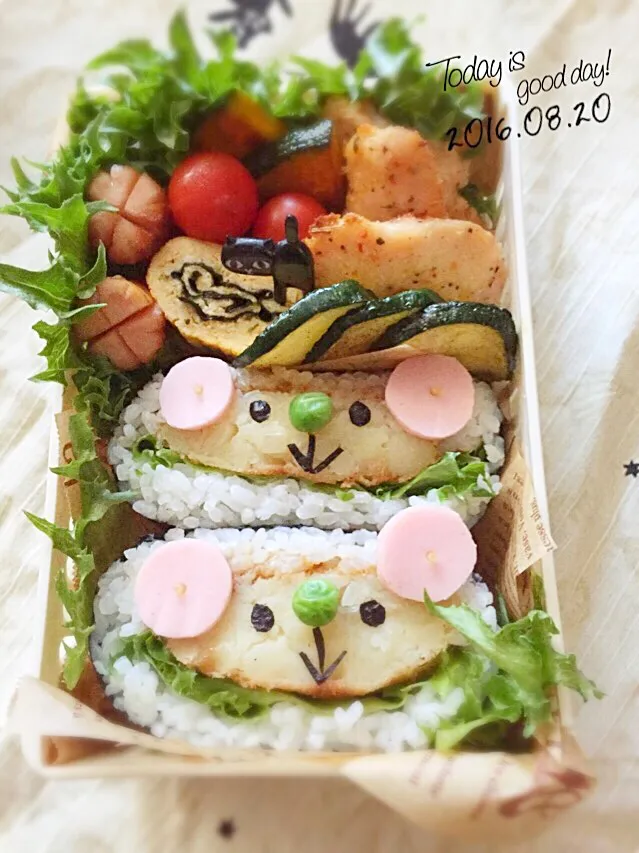 今日は部活弁当☆。.:＊・゜
クマさん！？弁当|kiyomi sakuraiさん