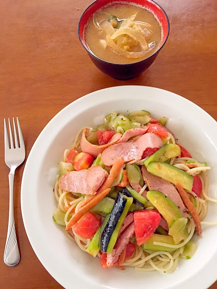 夏野菜の冷製パスタ|食いしん坊さん