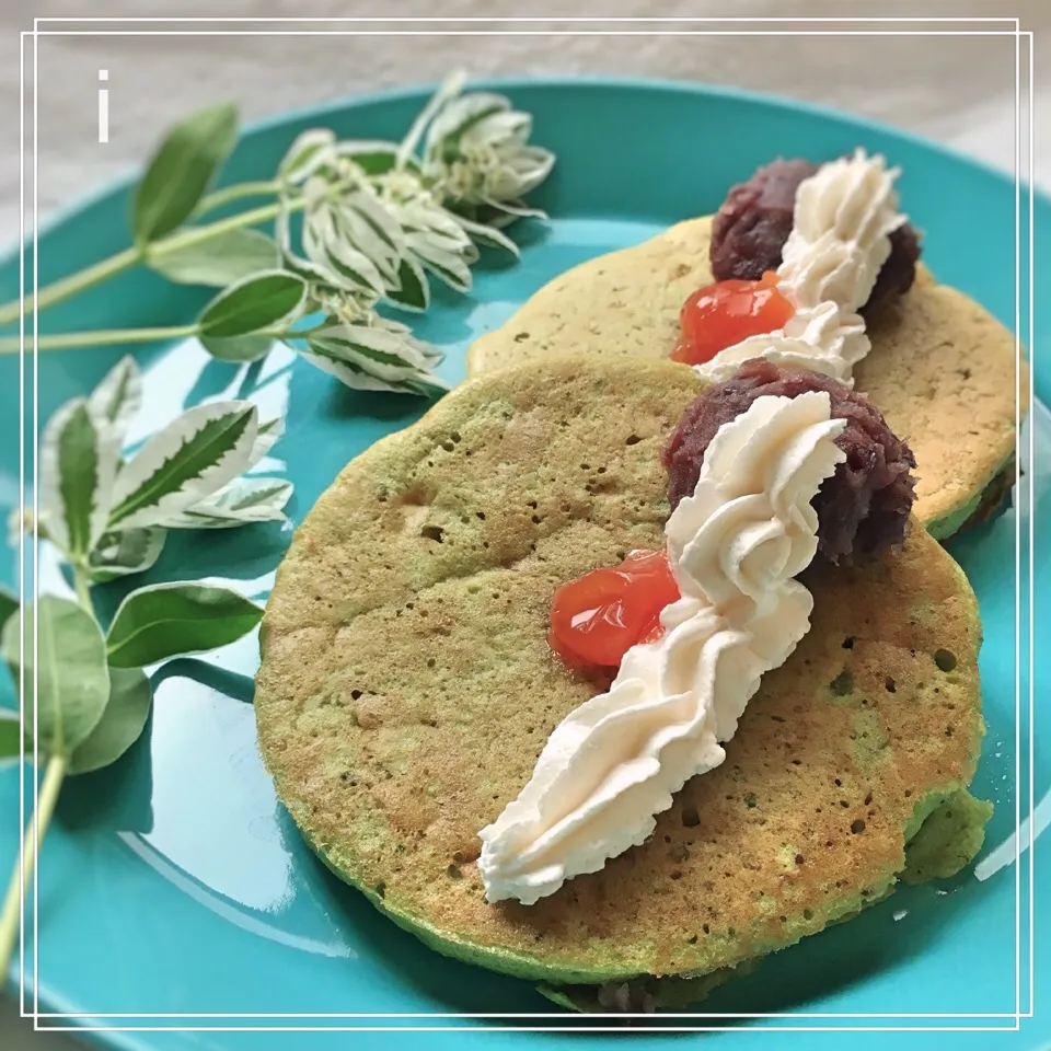 ともちゃんの料理 豆腐、豆乳で抹茶パンケーキ♪ 【Matcha pancakes made from TOFU and soymilk】|izoomさん