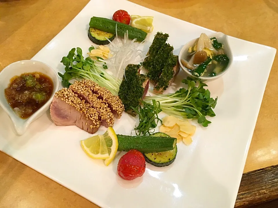 Snapdishの料理写真:マグロステーキ|Norihiro Satoさん