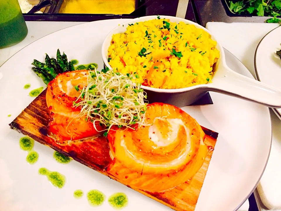 Scallop and salmon pinwheel|shaun spoonerさん