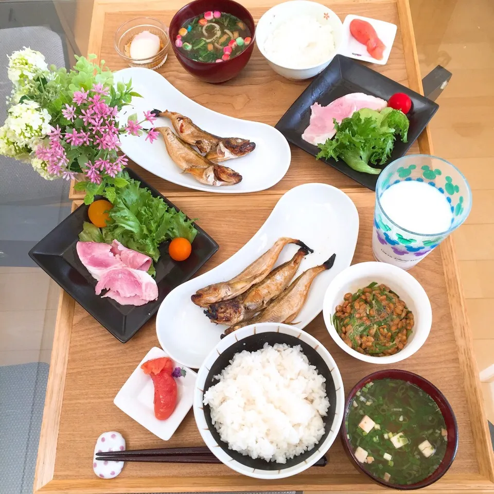 Snapdishの料理写真:8/21❤︎主人と娘の休日朝ごはん❤︎|Makinsさん