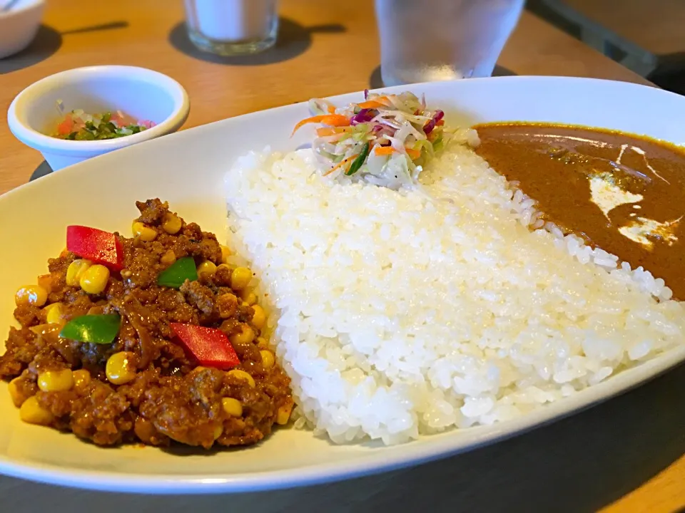 バターチキンカレー&キーマカレー|chan mitsuさん