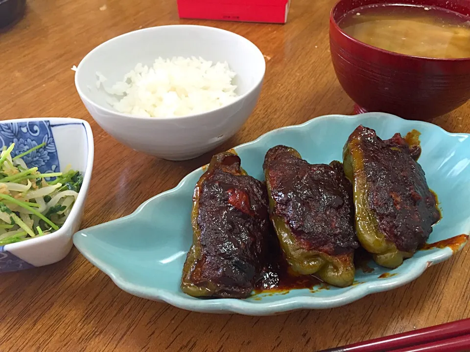 種入り！肉詰めピーマン|さんだーさん