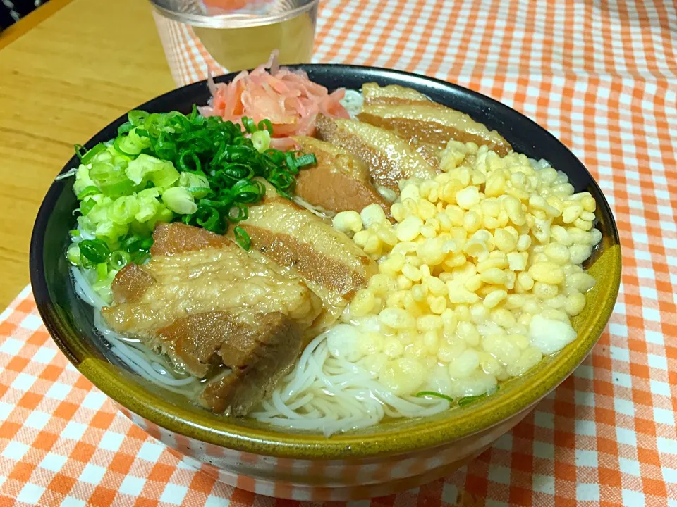 Snapdishの料理写真:沖縄そば風、にゅうめん〜♪|あんちゃんさん