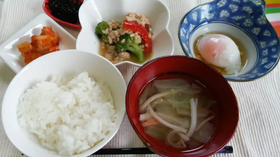 夕飯🌃🍴の残り物で朝食☀🍴|mky710801さん