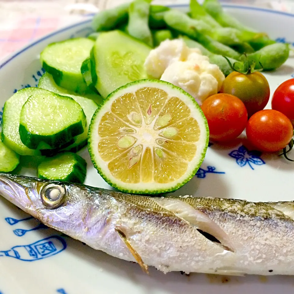 Snapdishの料理写真:カマスの塩焼き|えみさん