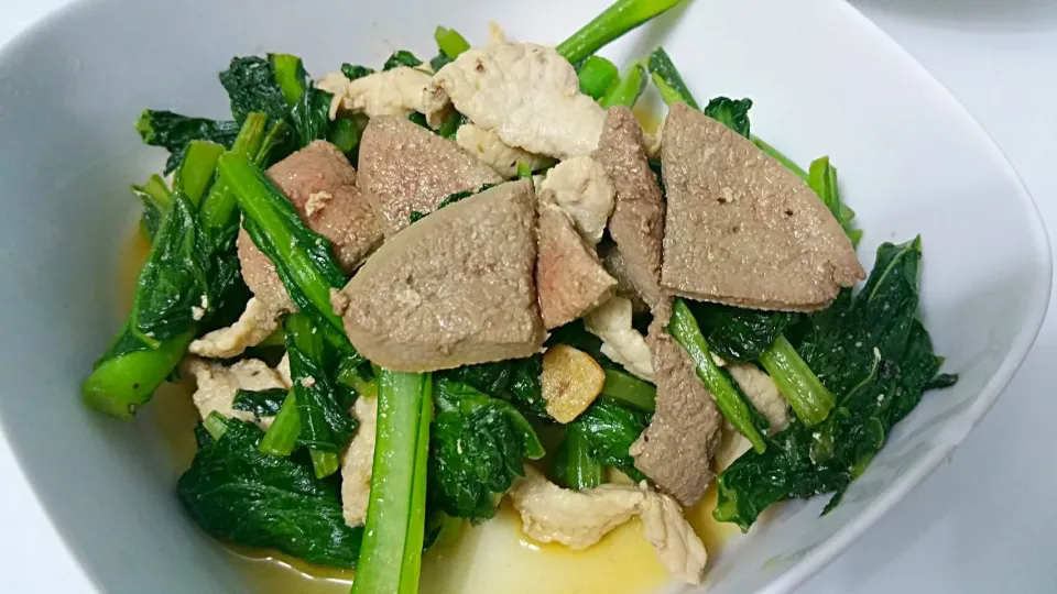 Snapdishの料理写真:Stir fry veg with liver & pork slice|🌷lynnlicious🌷さん