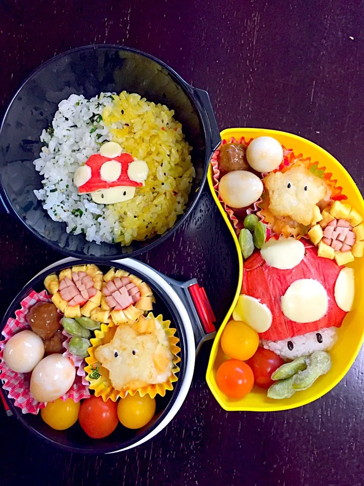 スーパーマリオ1cupきのこ弁当|Erikoさん