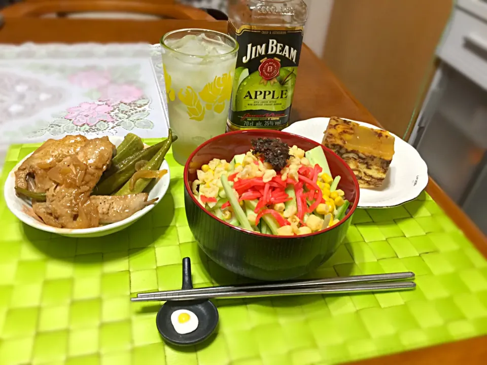 アドボ ン マノック&冷やしたぬき素麺|マニラ男さん