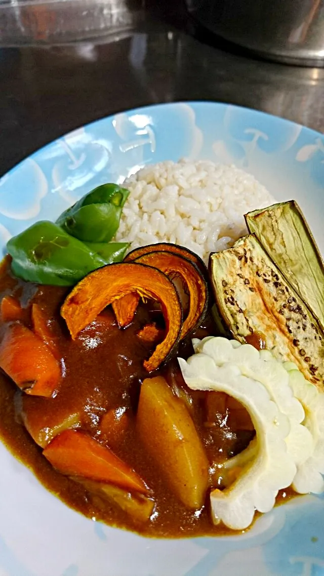 畑で収穫した
夏野菜カレー🍛🍴|Noriko🍝🍴🍩さん