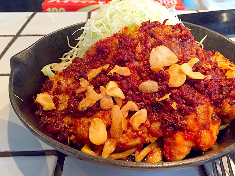 赤辛大トンテキ定食|マハロ菊池さん