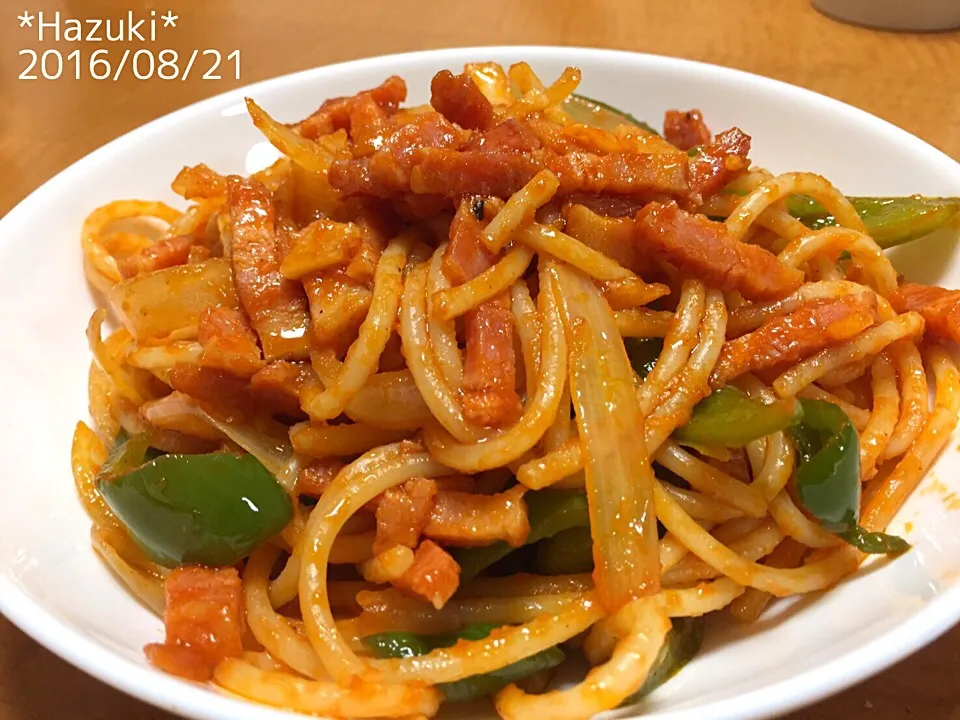 8月21日(日) 太麺ナポリタン🍝|Hazukiさん