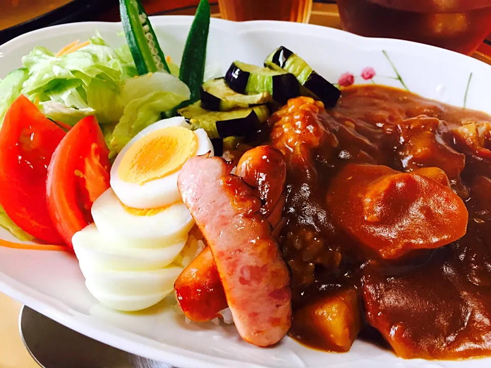 お昼の夏野菜カレー🍛🍴|ｋｚｓｙｋさん