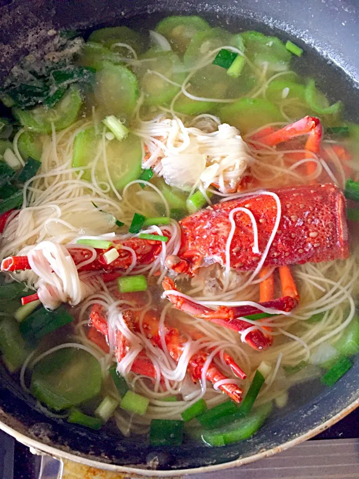 Snapdishの料理写真:Lobster in patola and soumen soup|Grace Cruzさん