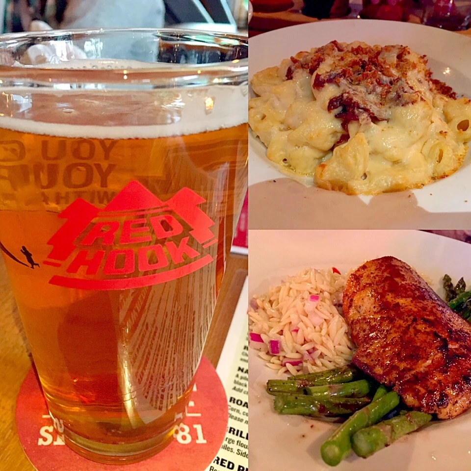 Beer, Mac'n'Cheese and Grilled Salmon@Redhook Brewery|chan mitsuさん