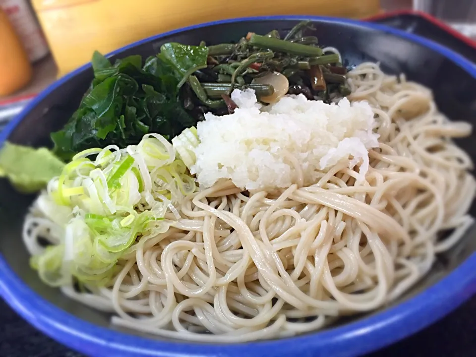 立ち食いそば手帳 名店120［首都圏編］あり賀せいろう（馬喰横山）冷やし山菜おろし、大盛|buhizouさん