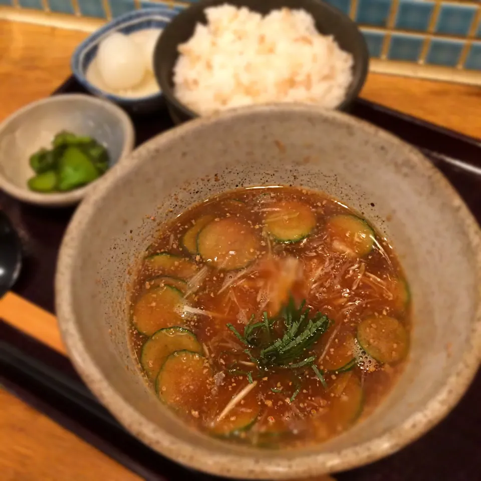 宮崎冷や汁定食@たけなわ闌(神保町)|塩豚骨さん