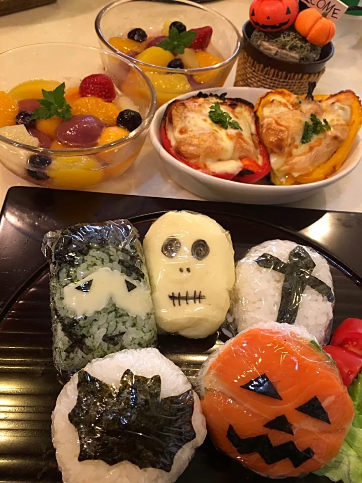 ハロウィン手毬寿司とパプリカカップグラタンとしゅわしゅわポンチ|大久保 掬恵さん