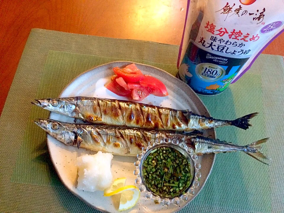 Salt-grilled Pacific Saury 🐟秋刀魚の塩焼き|🌈Ami🍻さん