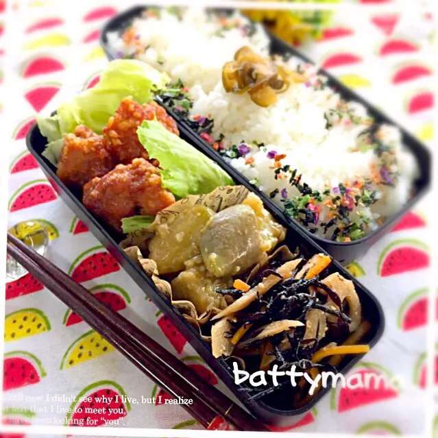 せんざんき弁当～♡ #battymamaの節約しても美味しいお弁当|ばってぃーまま＠♪さん