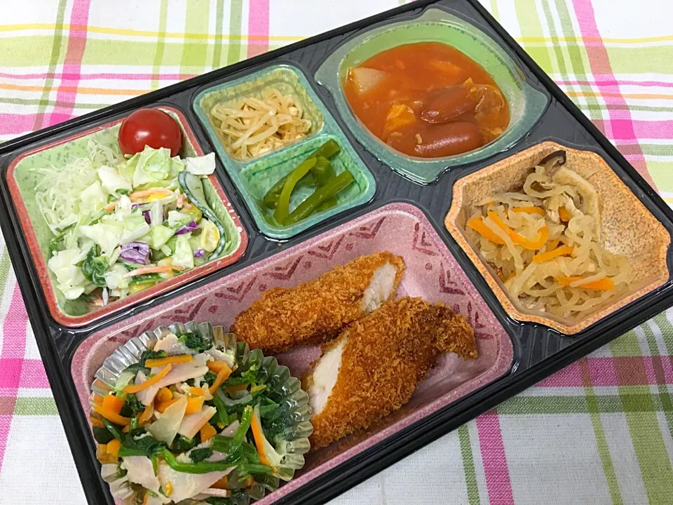 ウインナーのトマトスープ煮 日替わり弁当 豊川市宅配|Naokazu Kuritaさん