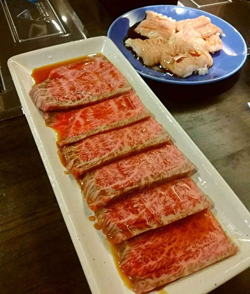 焼き肉屋にて、和牛ざぶとん＆ホルモン☺💕|Kashimanakitchenさん