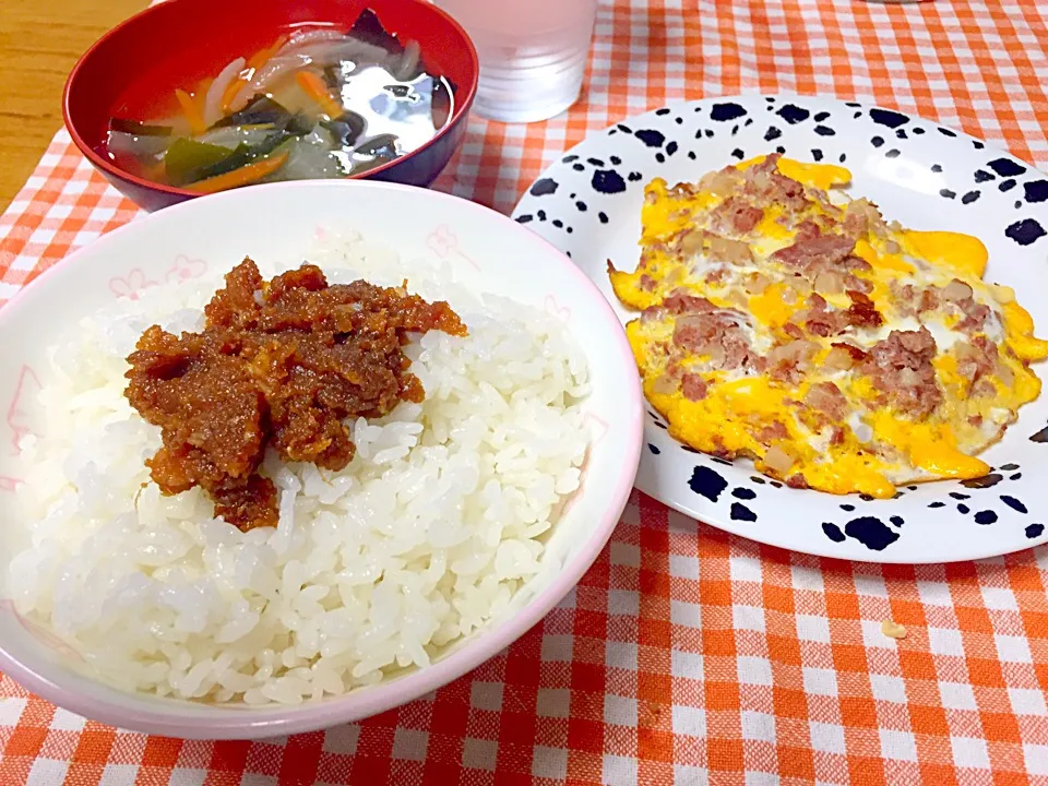 あぶら味噌でご飯がサイコ〜、沖縄のコンピーフハッシュ〜♪|あんちゃんさん