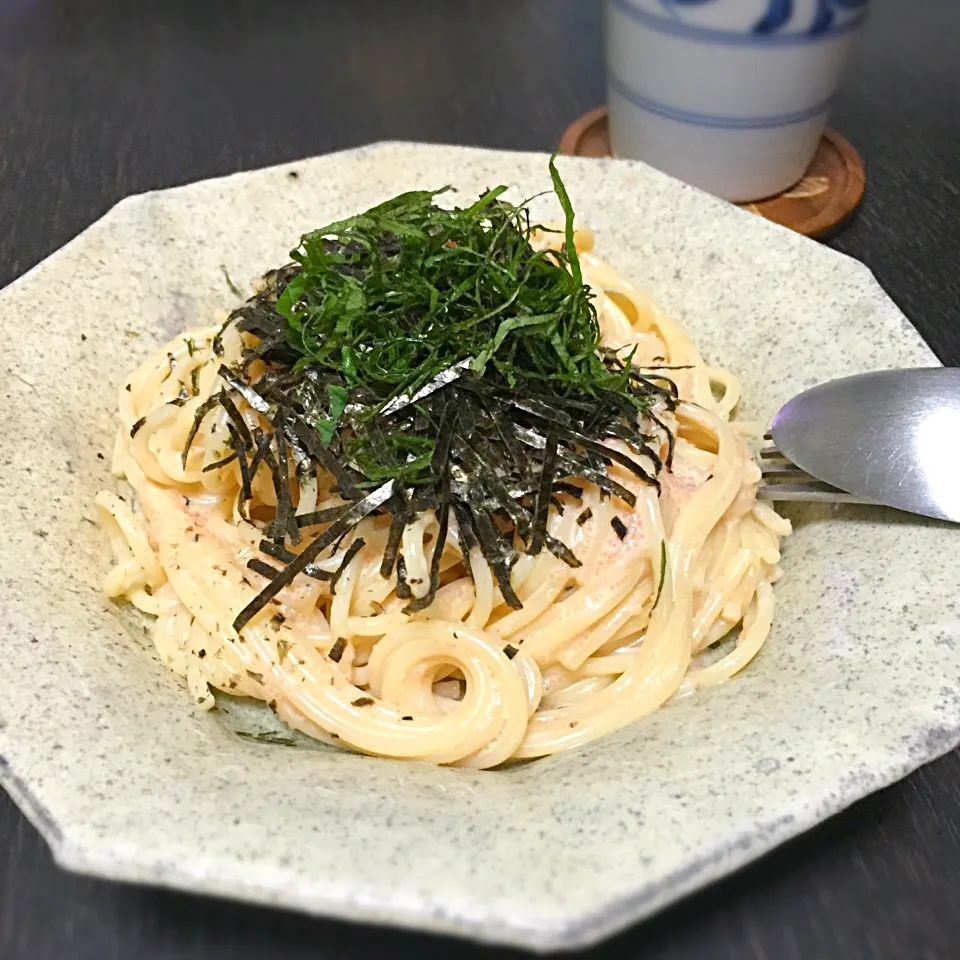 Snapdishの料理写真:明太クリームパスタ|amumuさん