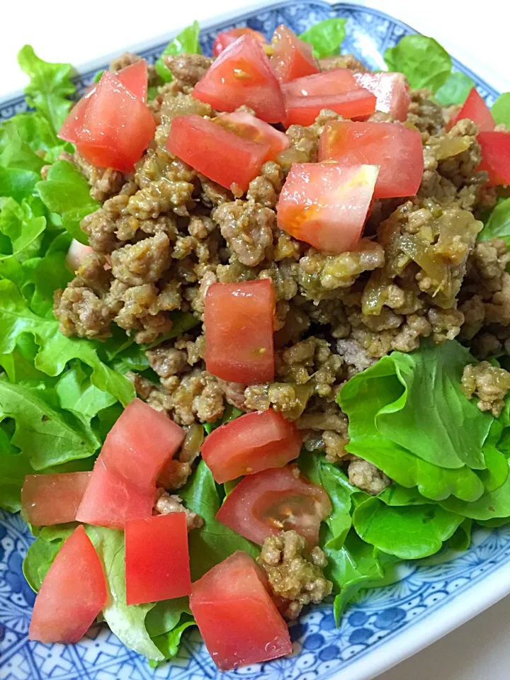 リーフレタス、ザーサイひき肉カレー|つみぼんさん