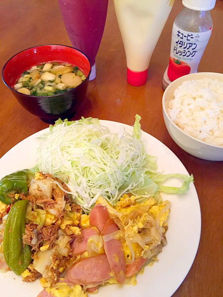 親父の超簡単朝食手料理2種|食いしん坊さん