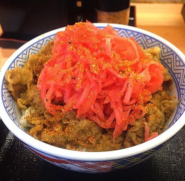 紅丼 紅生姜牛丼 並 吉野家バージョン|ガク魁‼︎男飯さん