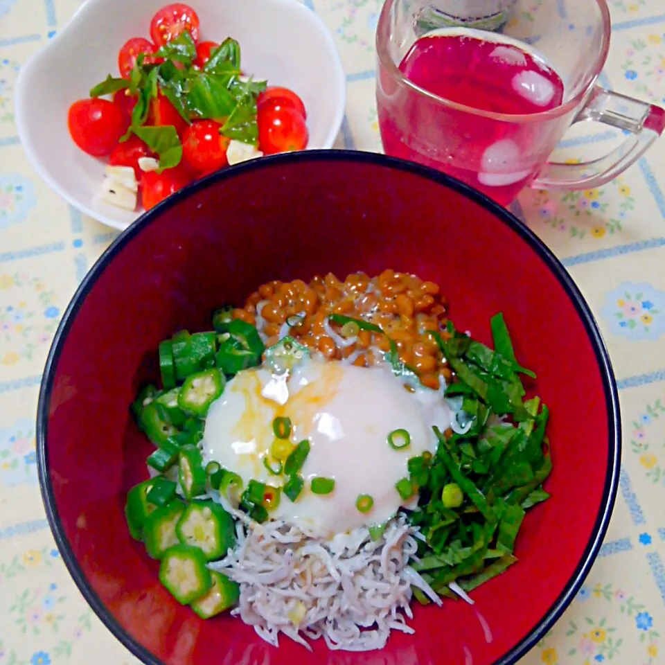 Snapdishの料理写真:しらす温玉ネバトロ丼|うたかた。さん