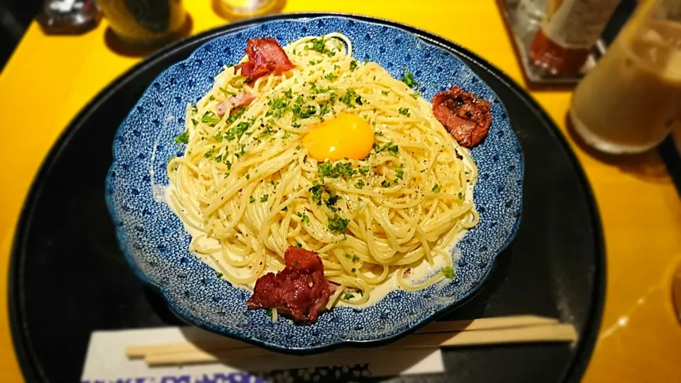 洋麺屋五右衛門 カマンベールチーズとカリカリベーコンのカルボナーラ|ミナミ ヒロヤさん