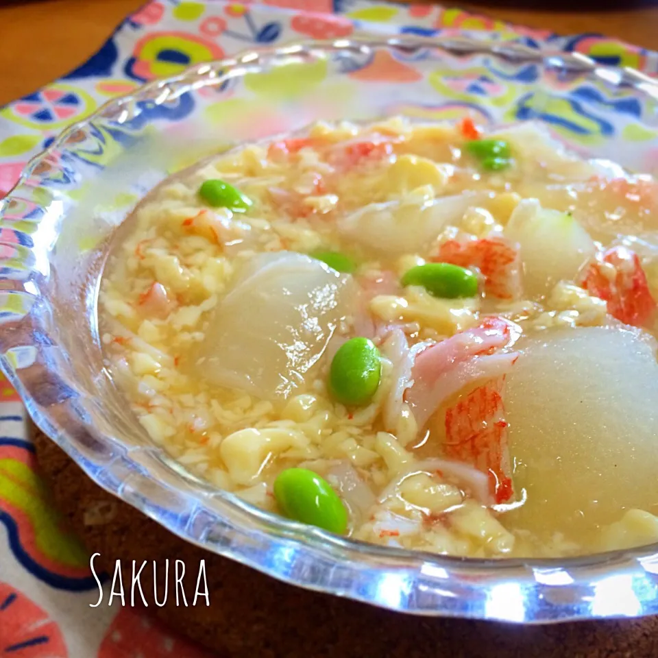 久々に作りました💗
Tomoko Itoさんの料理 玉子豆腐とカニカマ使って簡単うまうまあんかけ冬瓜♥|さくちんさん