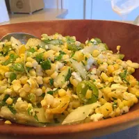 Snapdishの料理写真:corn salad with cucmber and tomato|Matthew Cashenさん