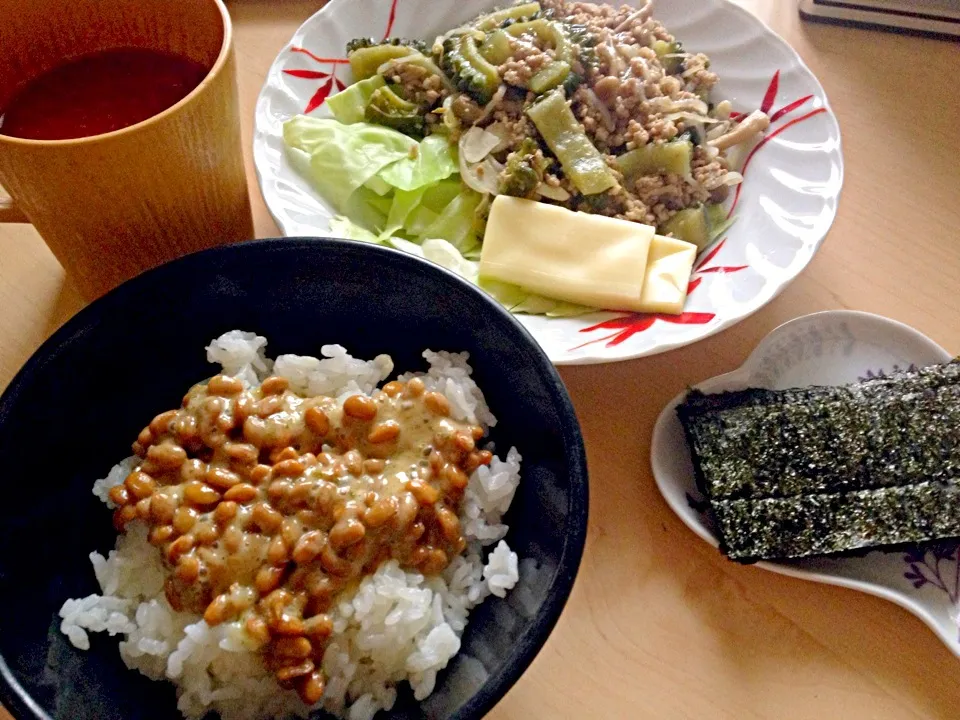 8月28日朝食兼昼食|ばぁさんさん