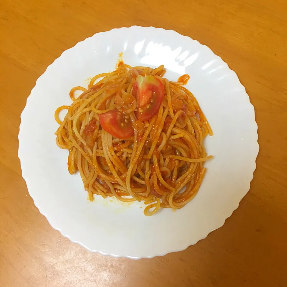 アンチョビとトマトのパスタ|ぽたーさん