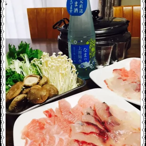 「なまの上善如水」を使ってみたSnapdishの料理・レシピ写真:鰤しゃぶ〜🐟