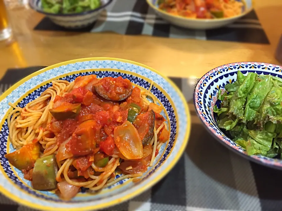 夏野菜たっぷり トマトパスタ❤️|かなさん