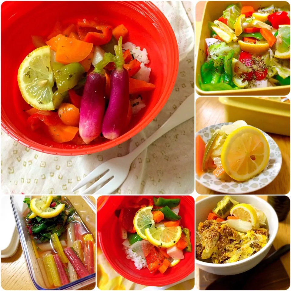 Snapdishの料理写真:夏野菜のマリネ／Marinated Summer Vegetables with Lemon 🍋|angiee♡さん