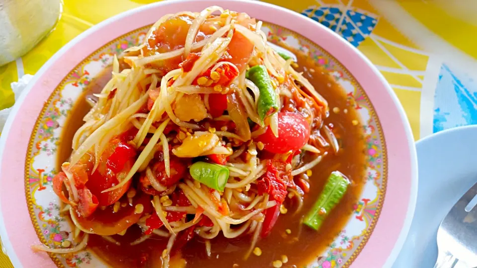 papaya spicy salad Thailand|jobiさん