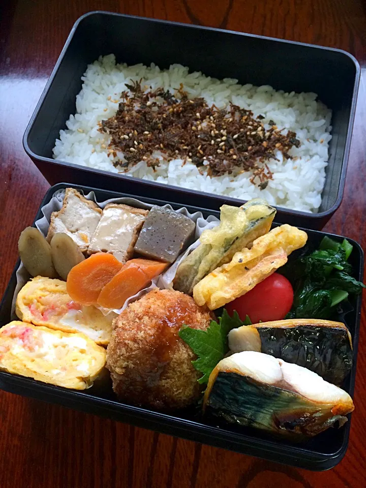 塩サバメンチカツ弁当|二キィさん