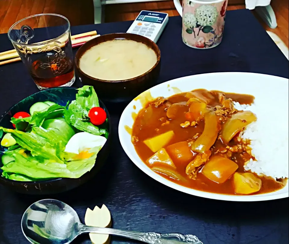 彼カレーとmy味噌汁(甘酒入り)|みーさん