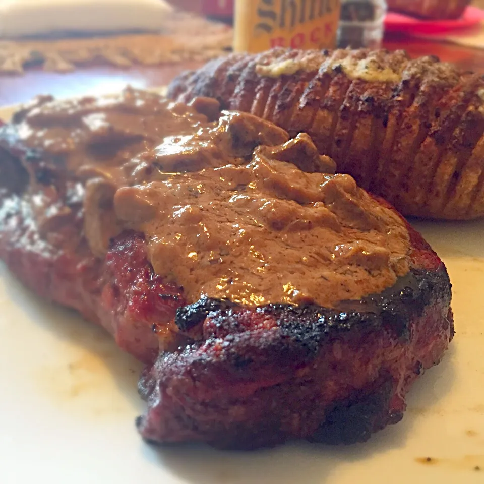 Grilled Ribeye with whiskey cream|TJ McAfoosさん