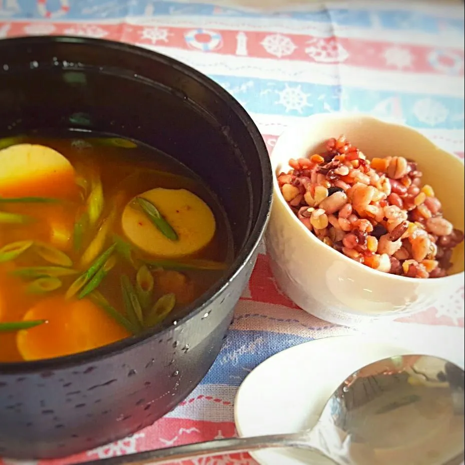 korean bean paste tofu soup with multi grain rice #justsoup|Chua Jeanさん