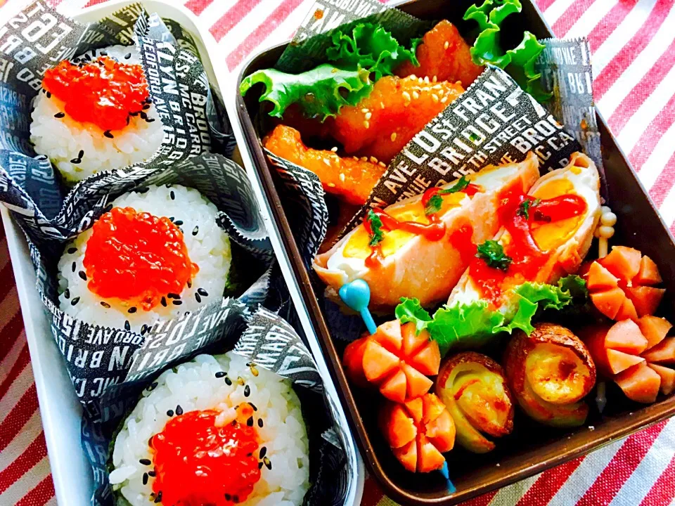 火曜日弁当😋🍴🍱🎶台風の為で午前授業だってさ💧|uecoさん