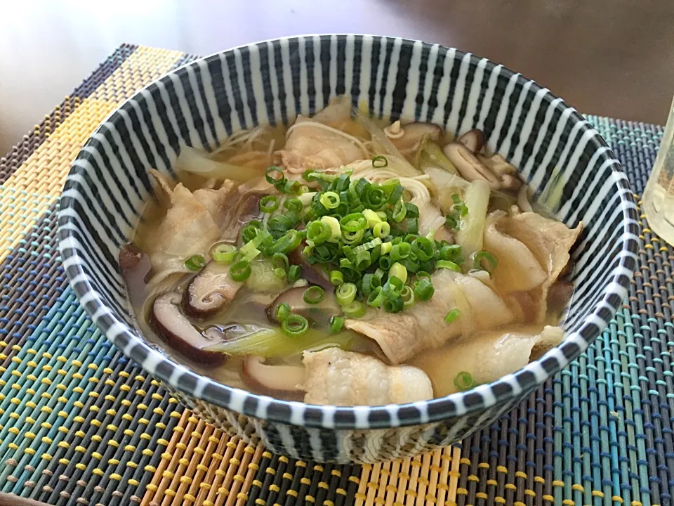 今日のランチは、お家で、あったか豚そうめん。|sono.kさん