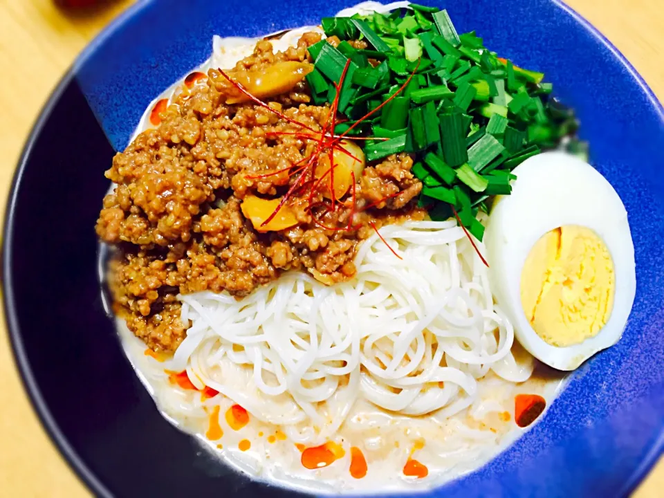 ピリｯと肉味噌と胡麻ダレで冷やし担担そう麺...♪*ﾟ|hiroeさん